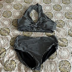 Albion Gingham Two Piece Bathing Suit